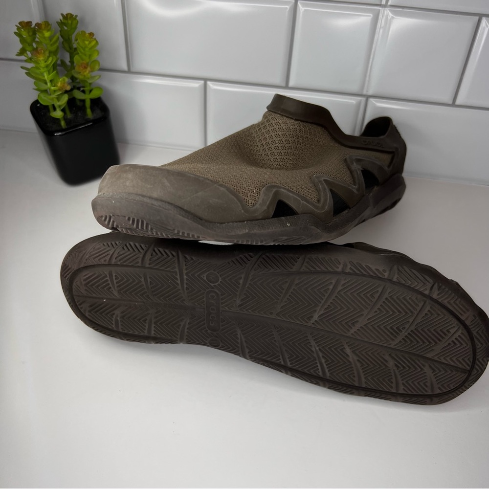 Crocs Solid Green Swiftwater Mesh Wave Sandal - M… - image 4